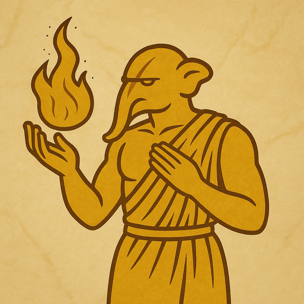 Roman Figure with Flame